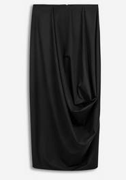 Nocturne Draped Pleat Detail Midi Skirt