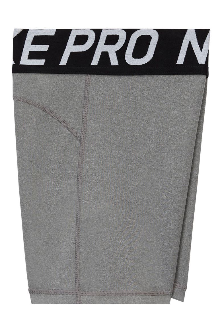 Kids' Pro Shorts, Alternate, color, CARBON HEATHER/ WHITE