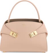 FERRAGAMO Extra Small Hug Leather Top Handle Bag