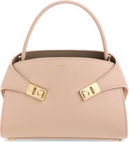 FERRAGAMO Extra Small Hug Leather Top Handle Bag