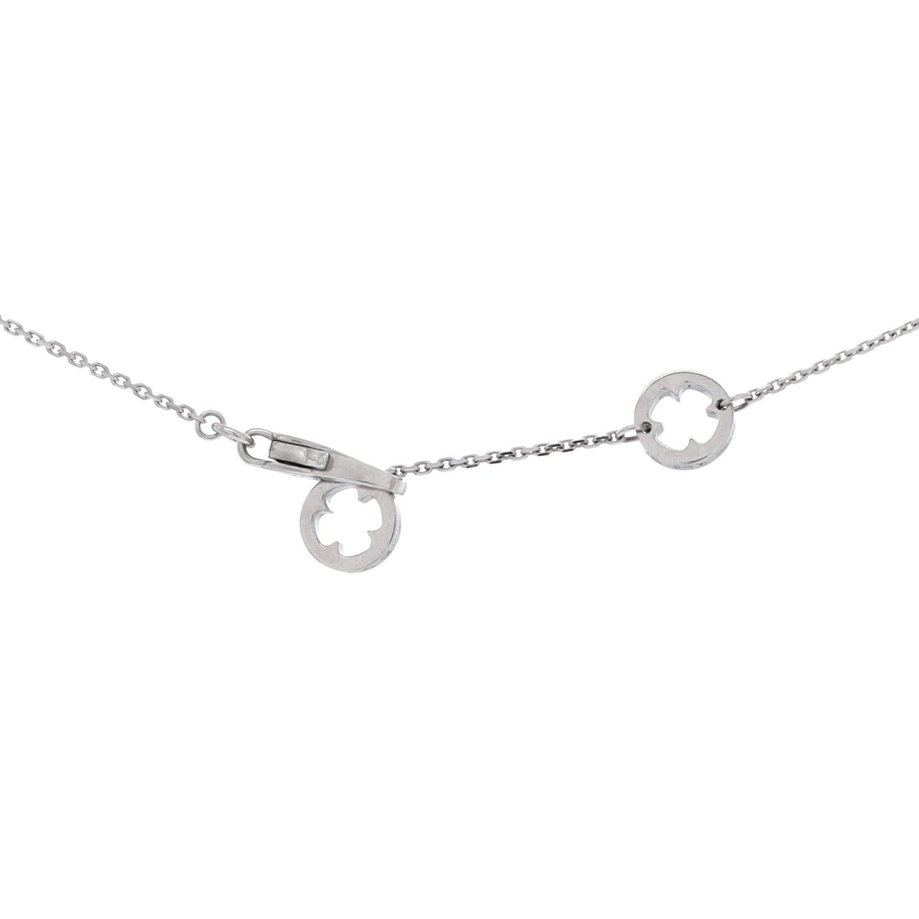 Fiorever Pendant Necklace 18K White Gold with Diamonds, Alternate, color, Metallic Gold