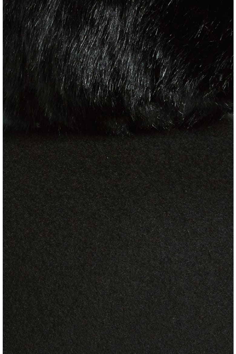 faux fur pompom cap, Alternate, color, BLACK/ BLACK