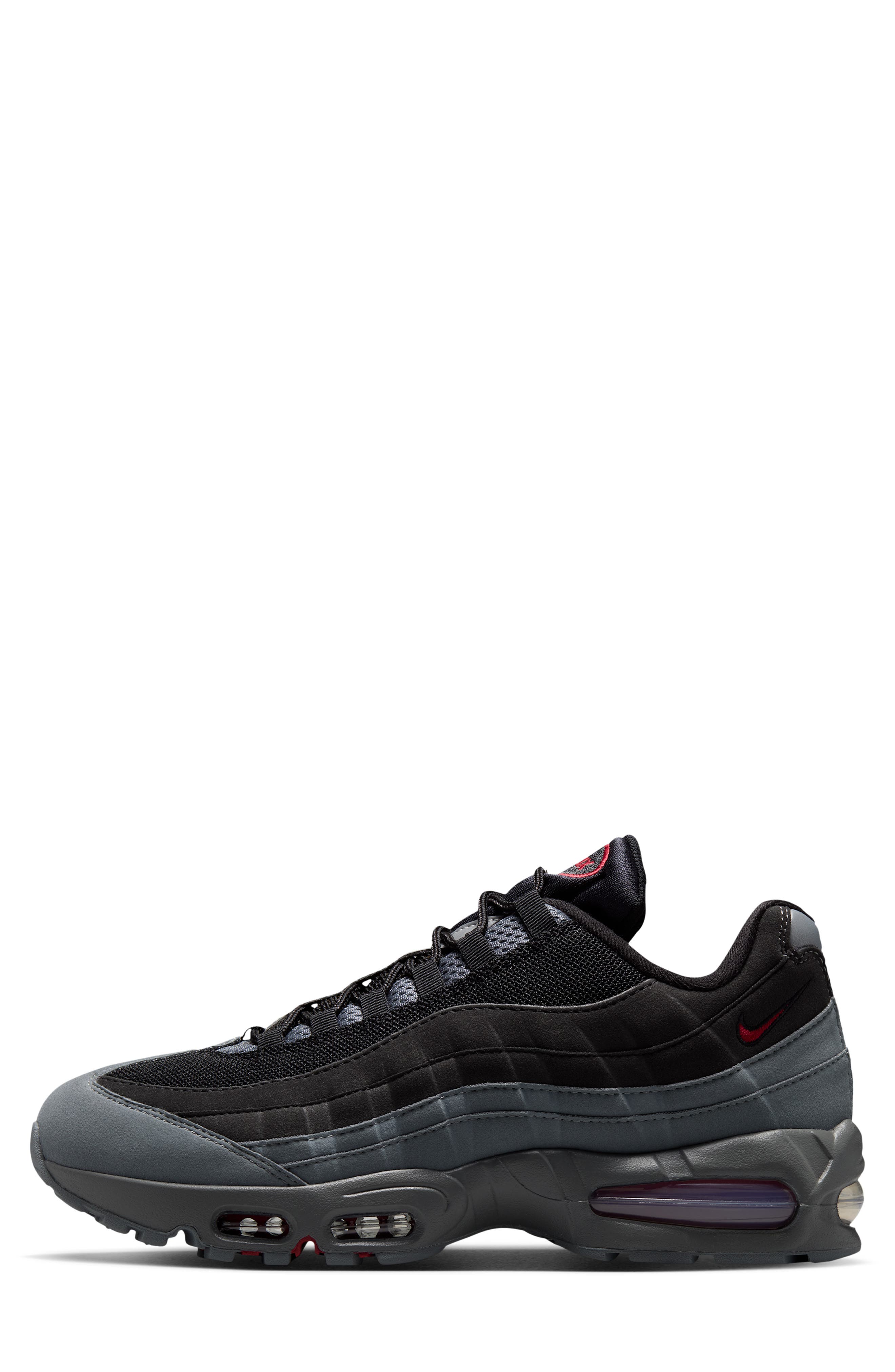 Air Max 95 Sneaker, Alternate, color, BLACK/ TOUGH RED
