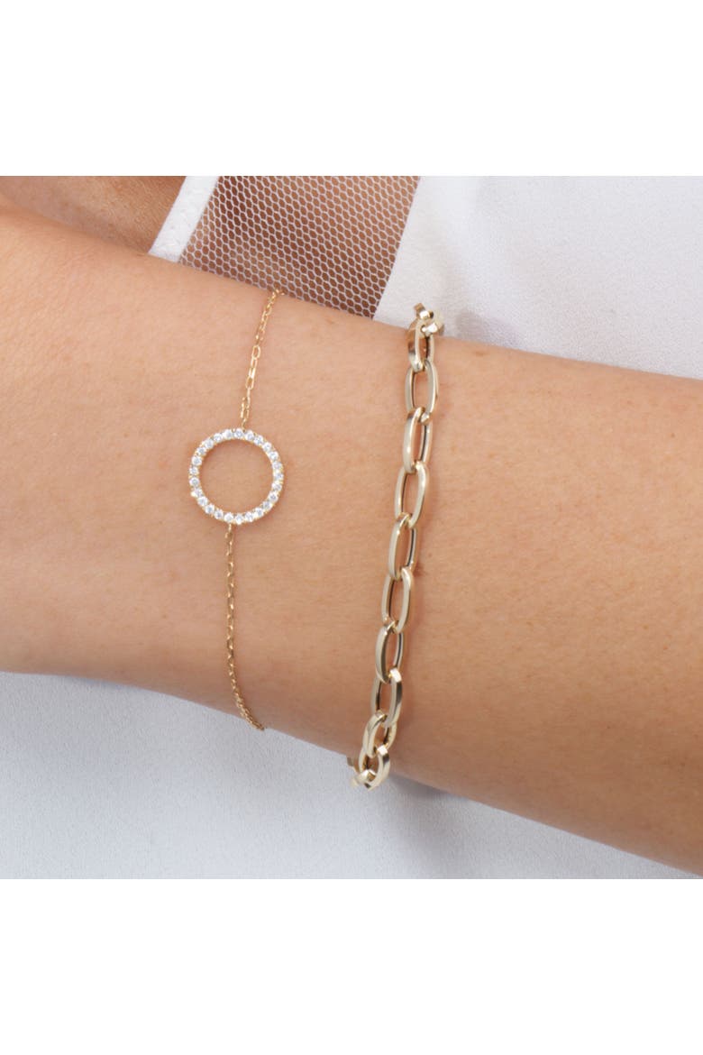 Diamond Circle Bracelet, Alternate, color, Yellow Gold