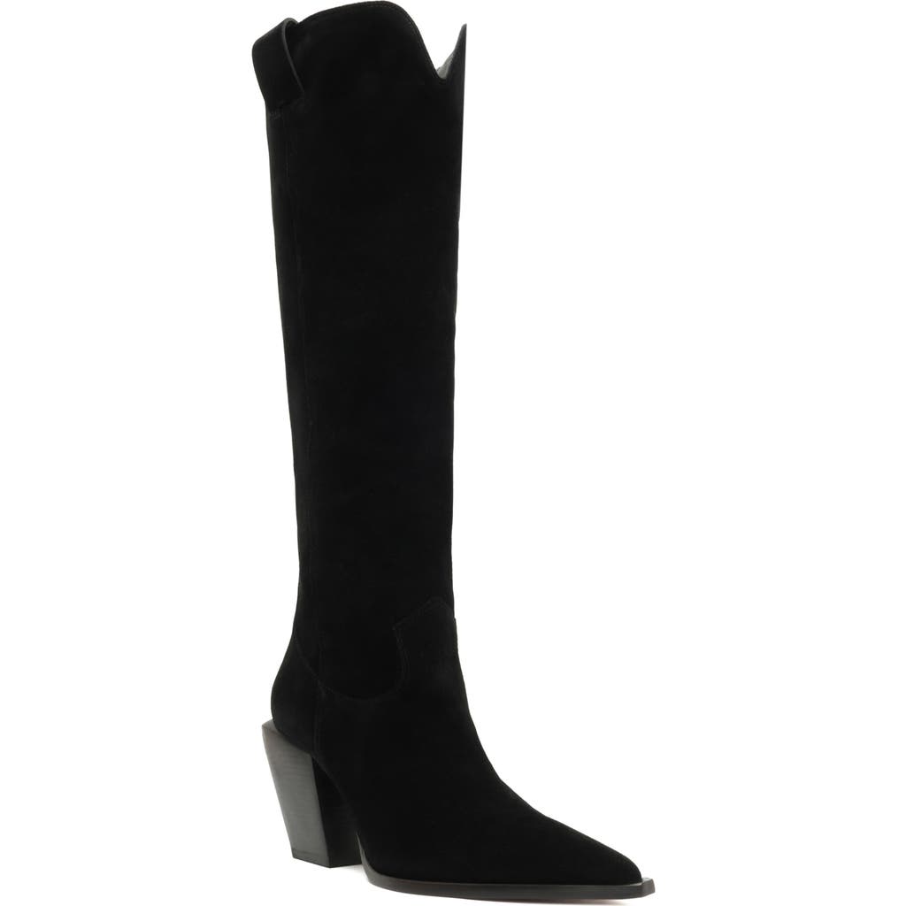 Schutz Maine Up Pointed Toe Boot In Black