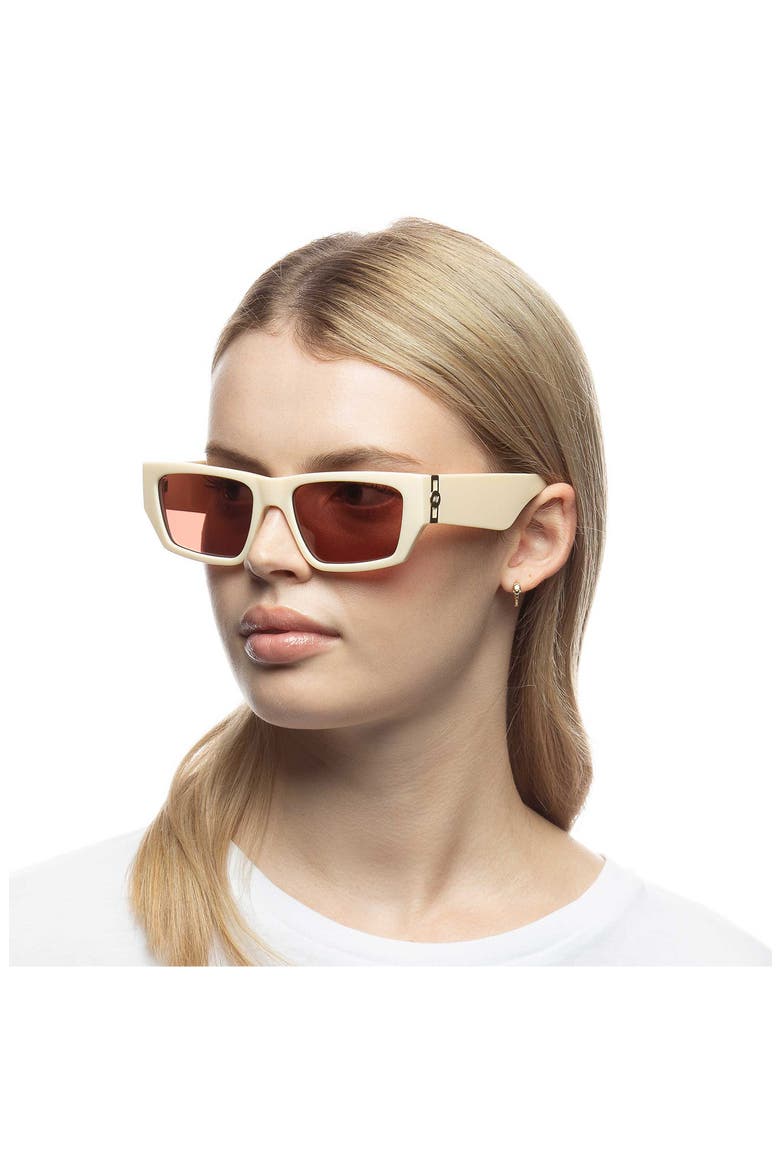 Measures 55mm Rectangular Sunglasses, Alternate, color, IVORY