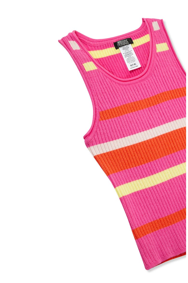 Kids' Stripe Rib Tank, Alternate, color, MULTI