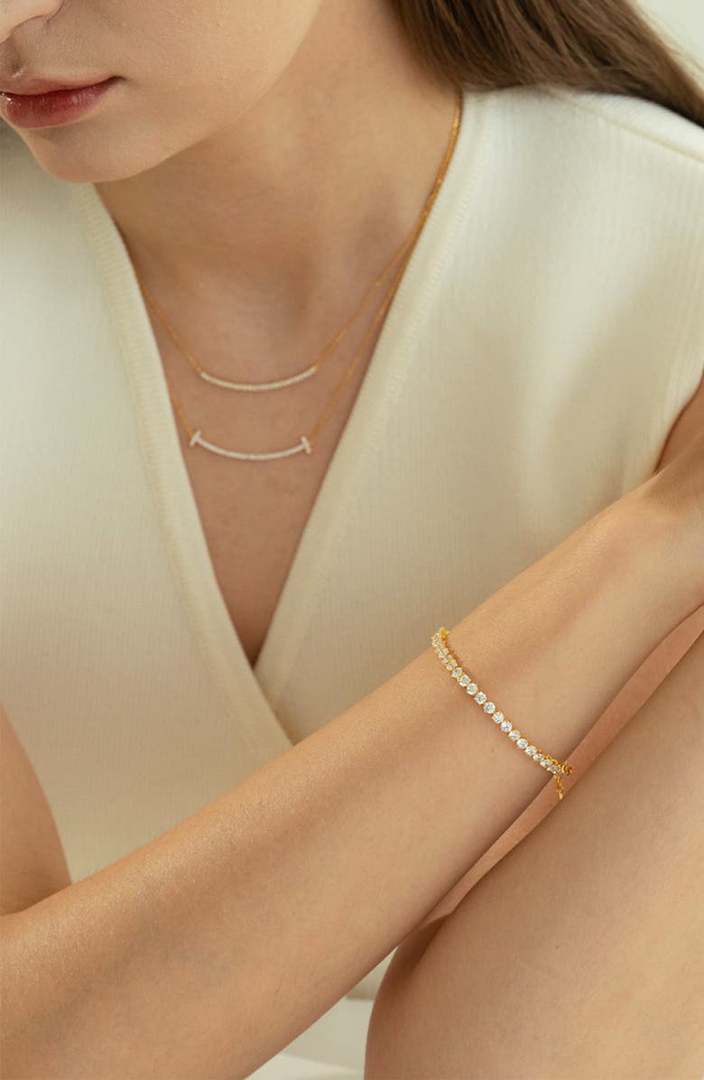 Bearfruit Jewelry Sterling Silver 18k Gold Plated Sylvia Necklace Holiday Gift Idea, Alternate, color, Gold