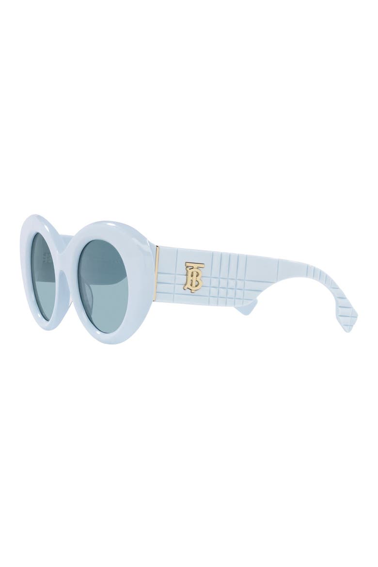 49mm Round Sunglasses, Alternate, color, AZURE
