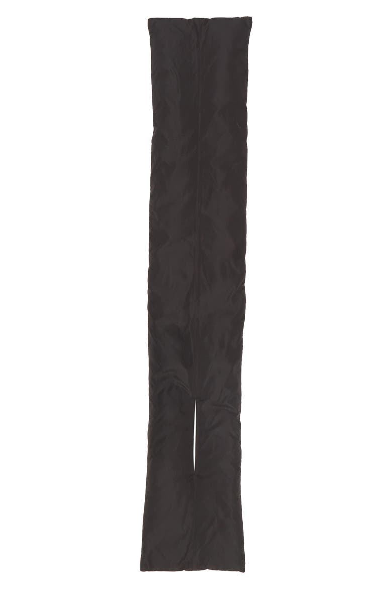 Packable Pull Thru Puffer Scarf, Alternate, color, BLACK