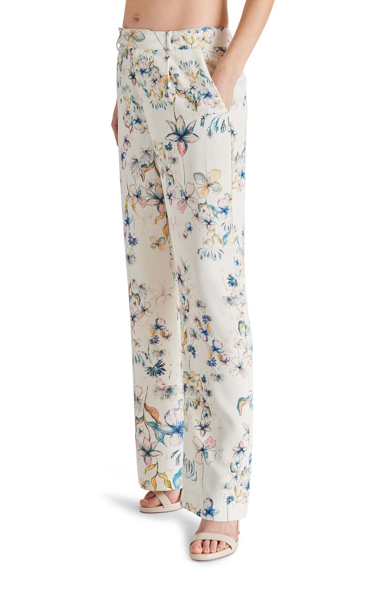 Steve Madden Denia Floral Print Wide Leg Pants, Alternate, color,