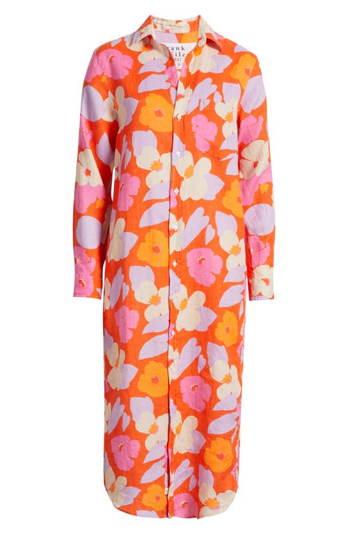 Frank & Eileen Rory Maxi Shirtdress In Orange
