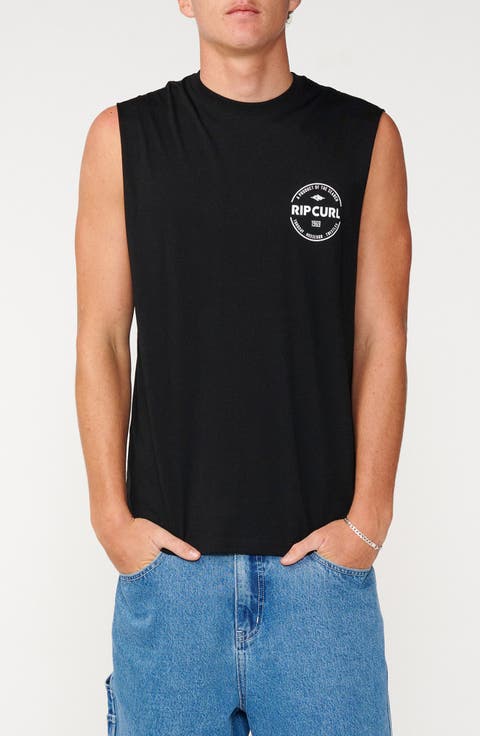 Staple Cotton Graphic Muscle T-Shirt