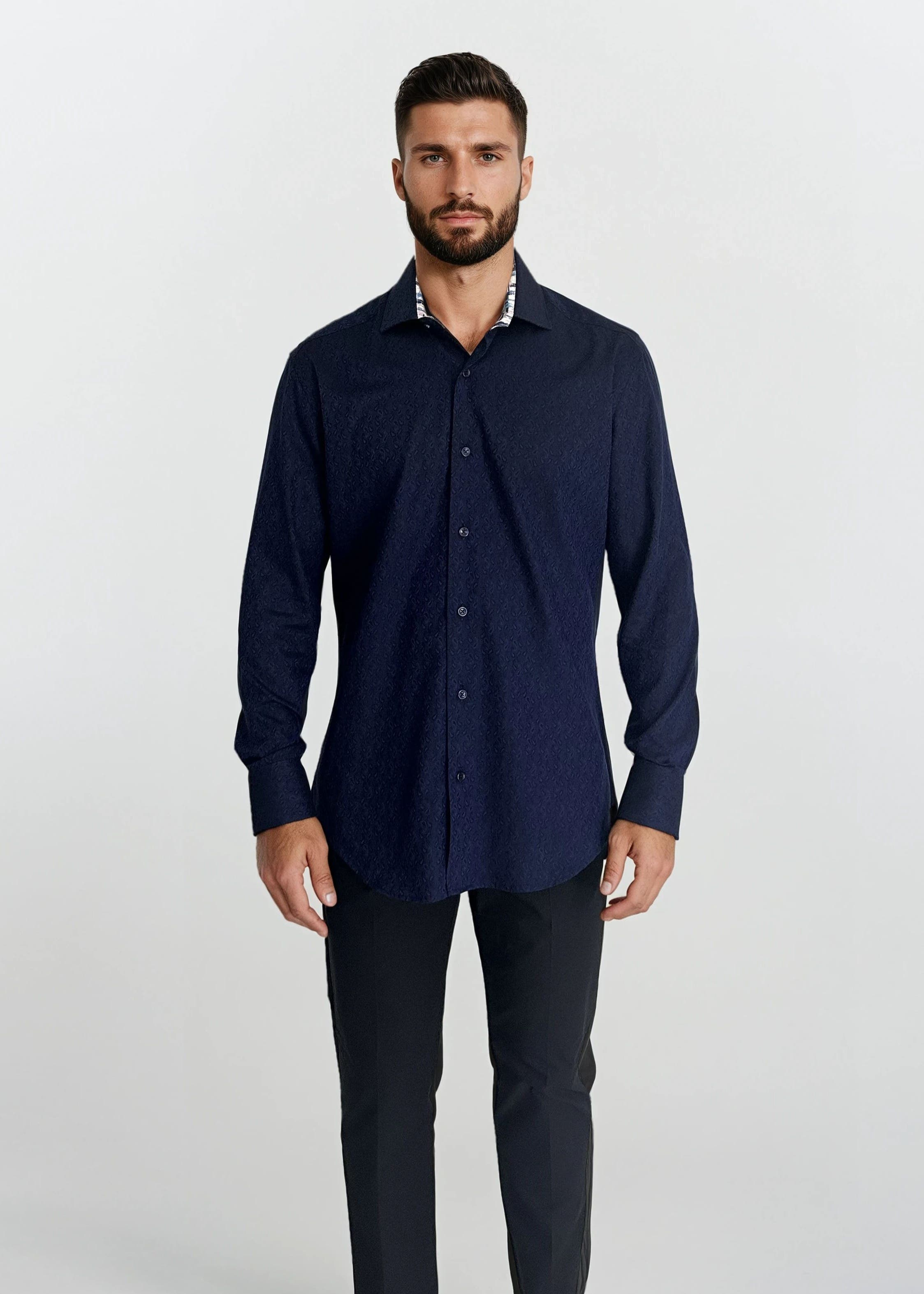 Harbor Jacquard Button-Up Shirt - image 3