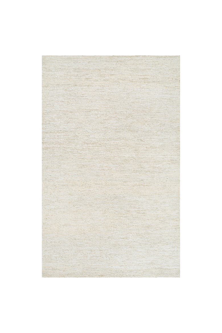 Griffin Rustic Farmhouse Woven Jute Solid Area Rug, Main, color, Bleach