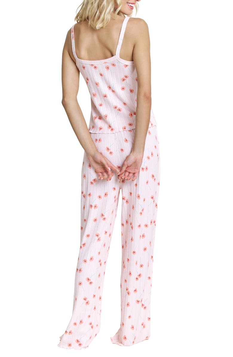 Honeydew Daylight Cami Pointelle Pajamas, Alternate, color, Poppies