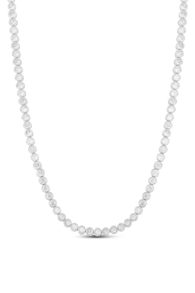 Classic Round Choker Necklace, Main, color, SILVER/ WHITE
