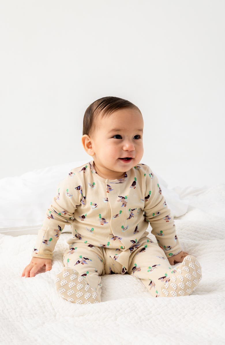 Magnetic Me Quack Me Up Organic Cotton Magnetic Footie, Alternate, color, Quack Me Up