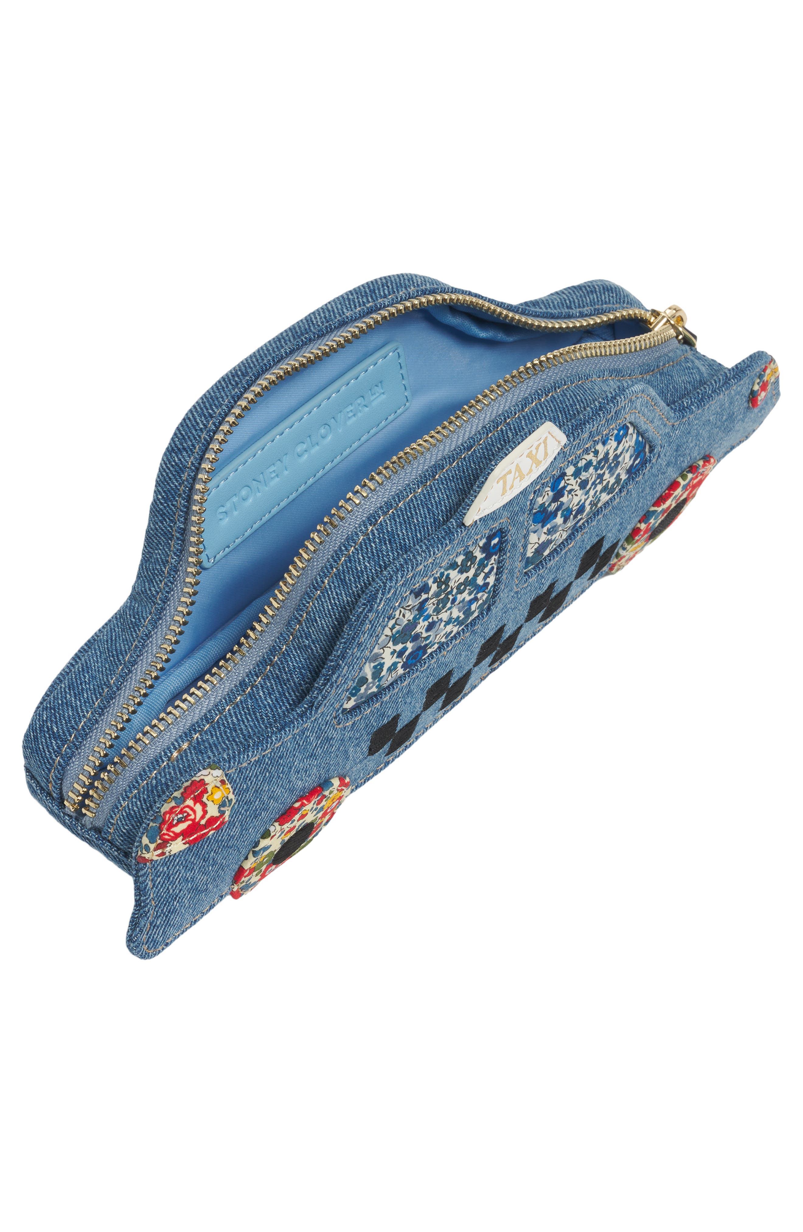 NYC Taxi Cab Pouch, Alternate, color, BLUE MULTI