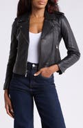 L'AGENCE Leather Biker Jacket