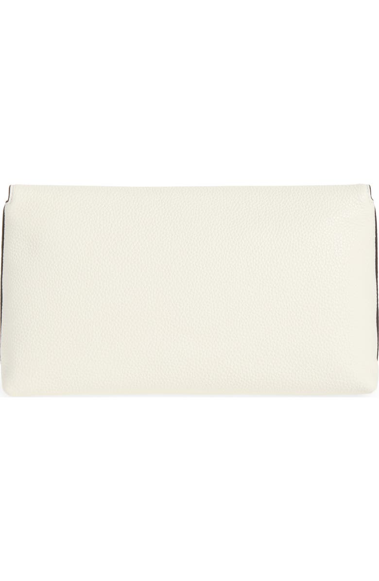 Veronica Beard Anchor Leather Clutch, Alternate, color, Off White
