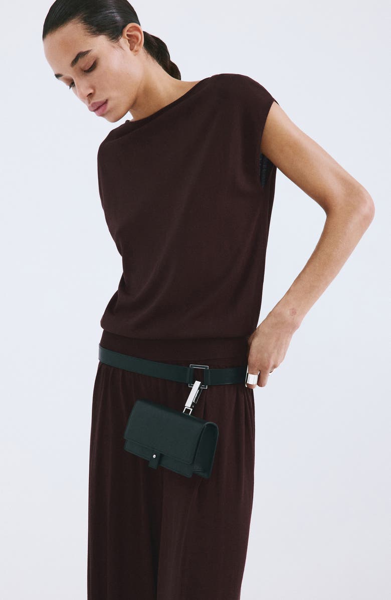 MANGO Knit Balloon Legs, Alternate, color, Wine