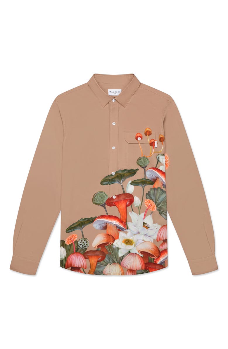 MAVRANS Full Story Regular Fit Floral Waterproof Button-Up Shirt, Main, color, 