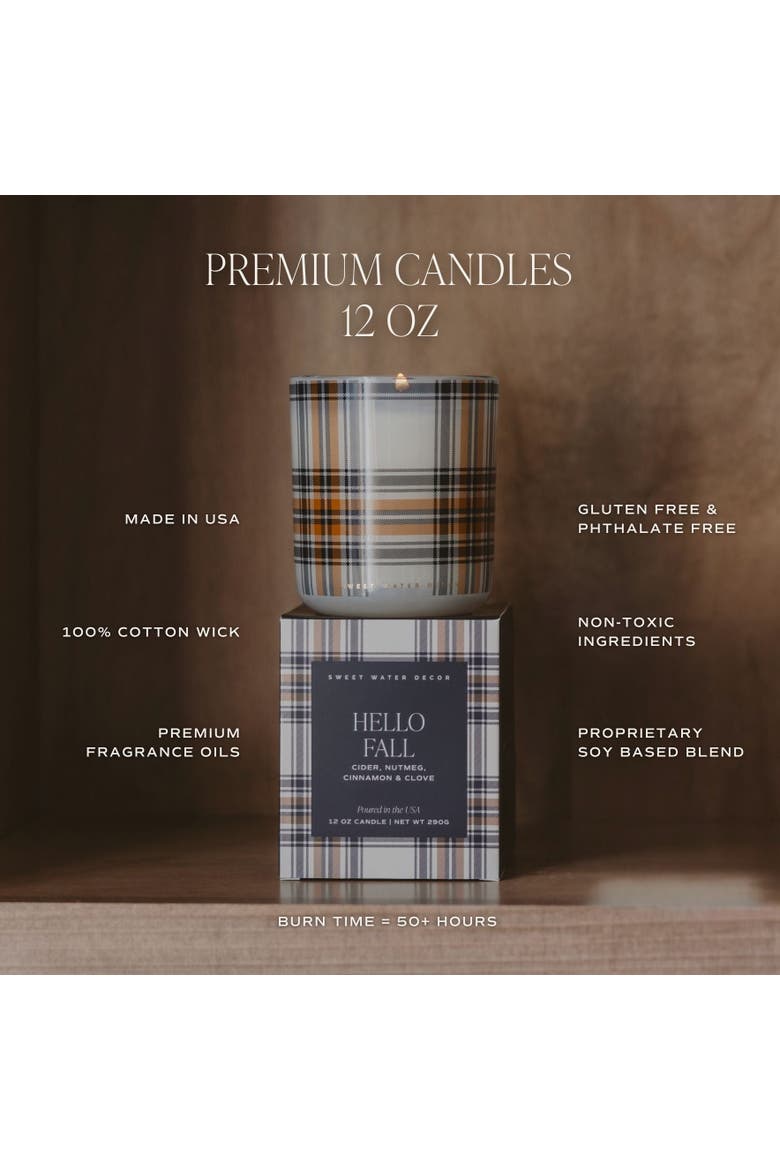 Premium Boxed Fall Candle, Alternate, color, Pumpkin Spice - Plaid Jar