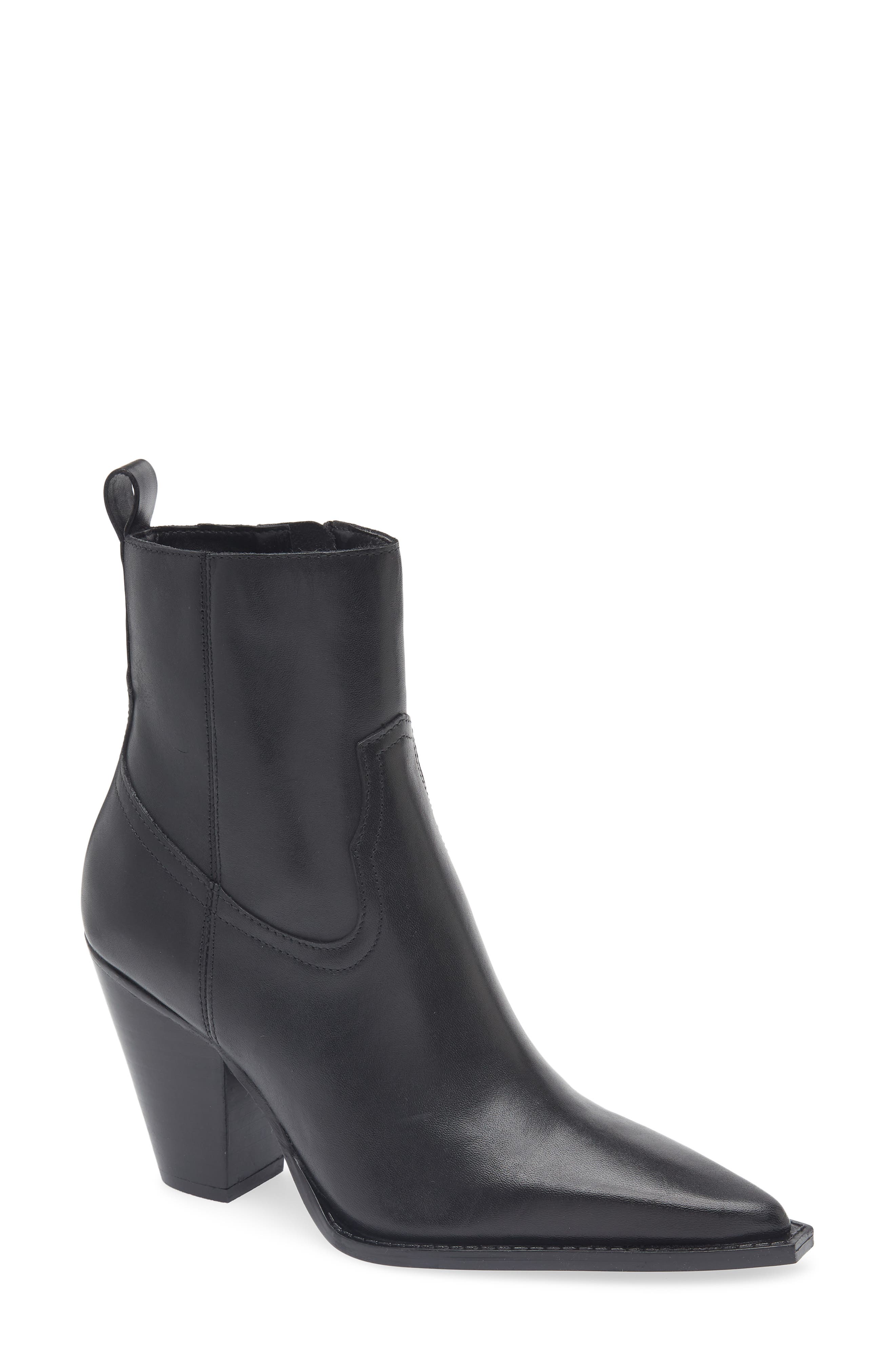MANGO Pointed Toe Bootie, Main, color, Black