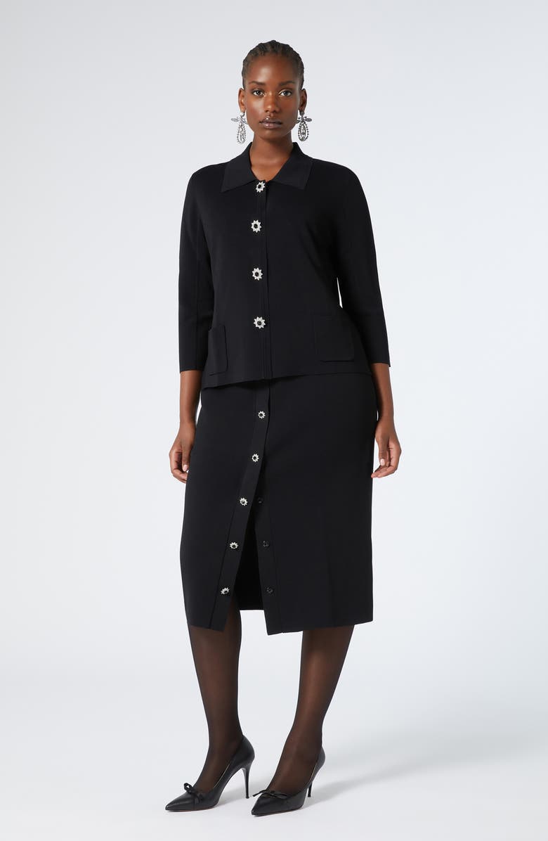 Marina Rinaldi Zelante Knit Pencil Skirt, Alternate, color,