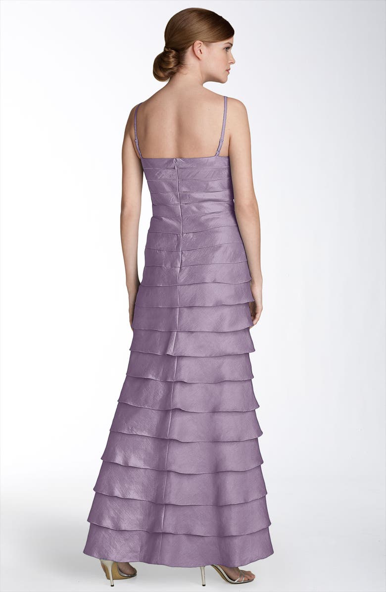 Adrianna Papell Shutter Tuck Gown with Bolero Jacket, Alternate, color,