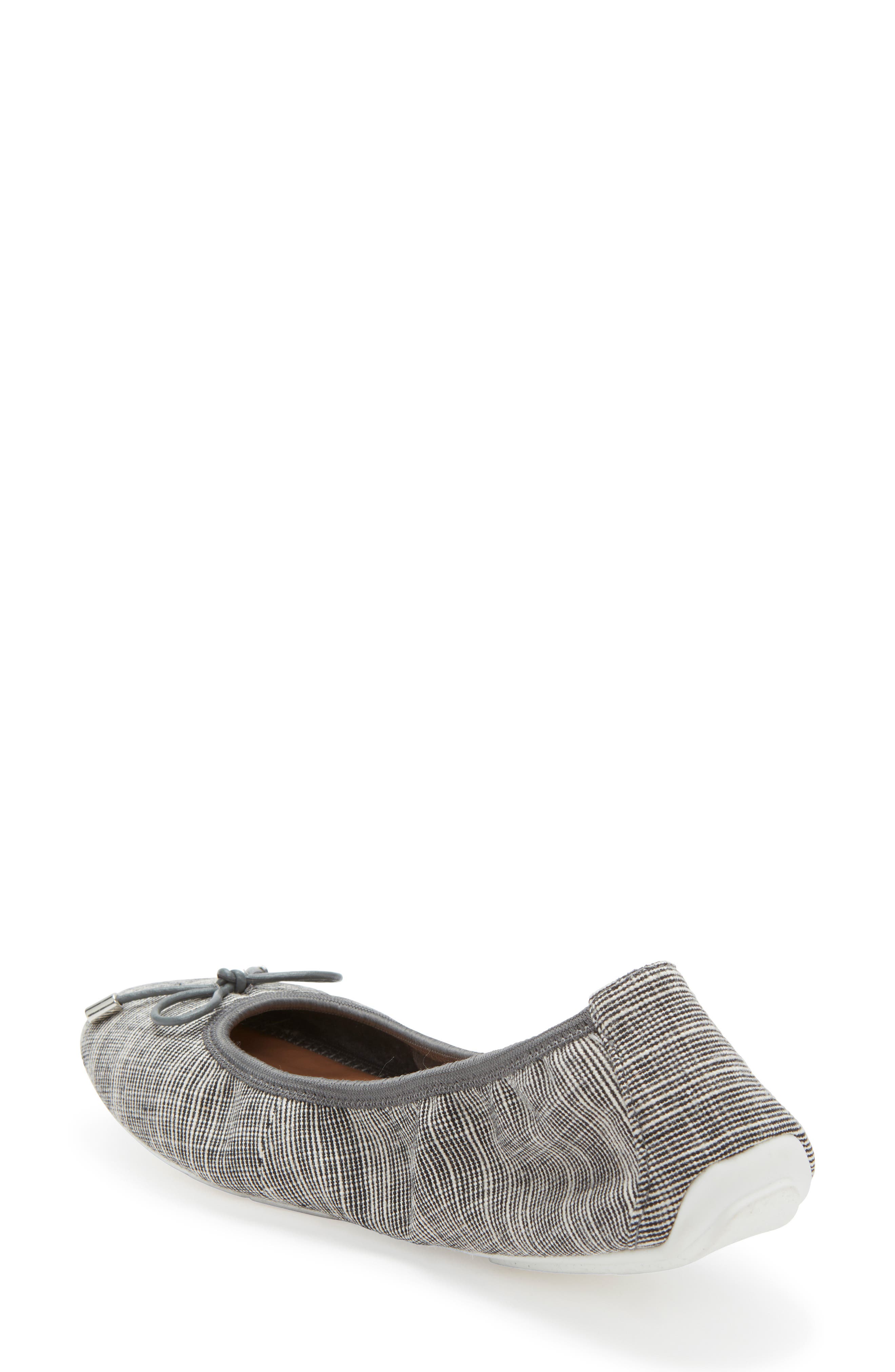 'Halle 2.0' Ballet Flat, Alternate, color, GREY LINEN FABRIC