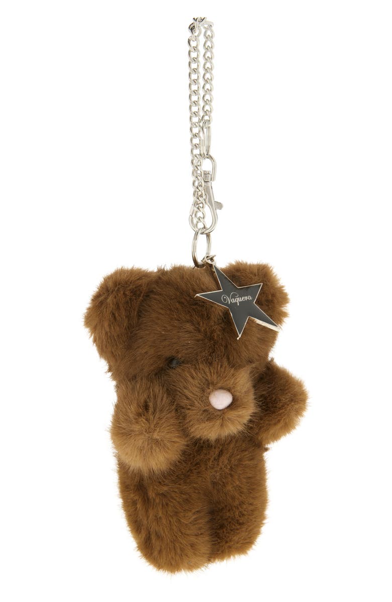 Vaquera Plush Teddy Bear Key Chain, Main, color,