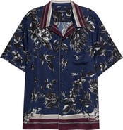 Dolce&Gabbana Peony Print Silk Twill Hawaii Shirt