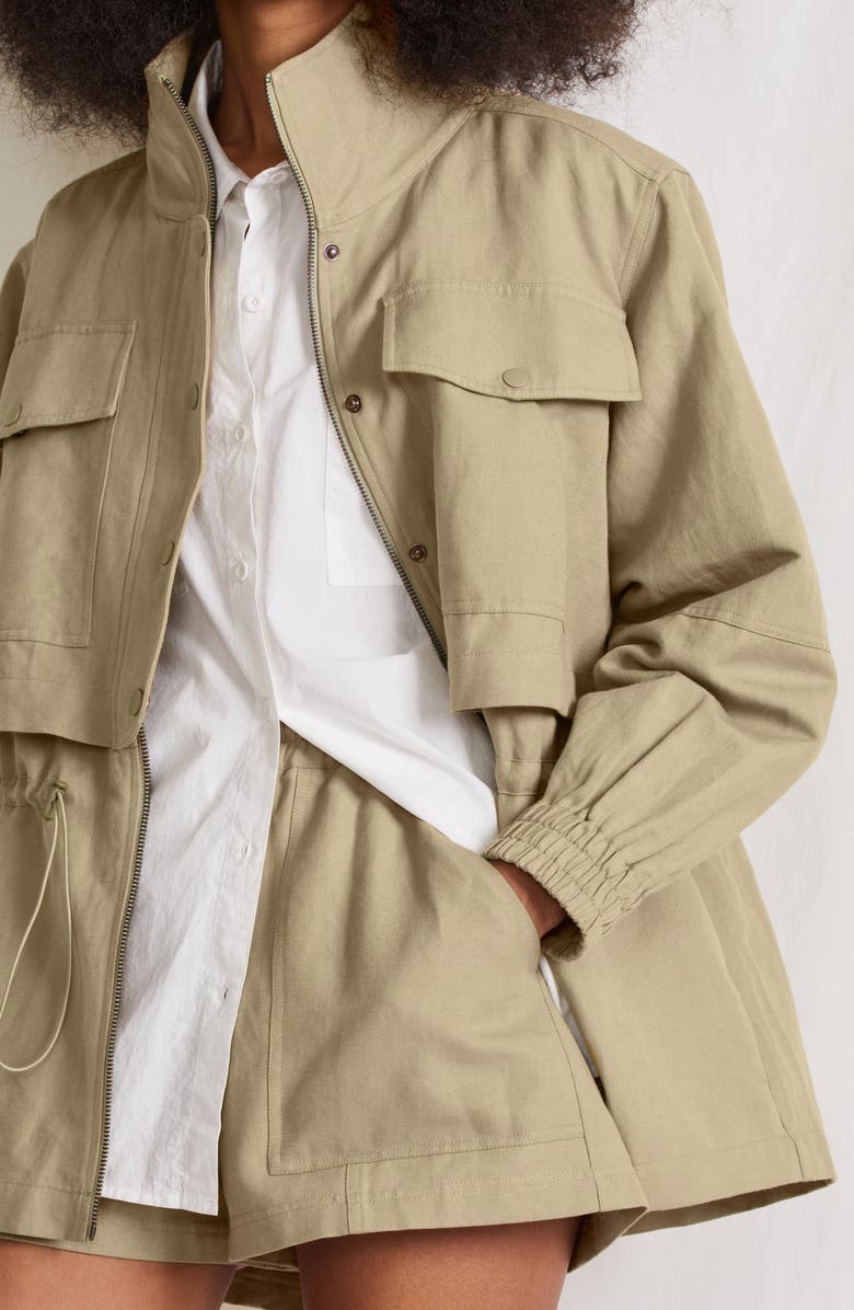 Apiece Apart Selva Organic Cotton Blend Long Jacket, Alternate, color, 