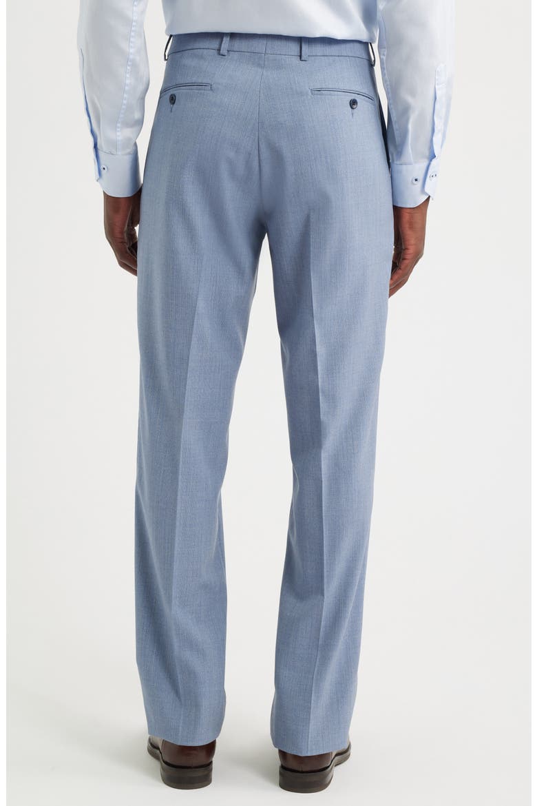 Lightweight Flat Front Mesh Weave Wool Dress Pants, Alternate, color, BLUE MIX