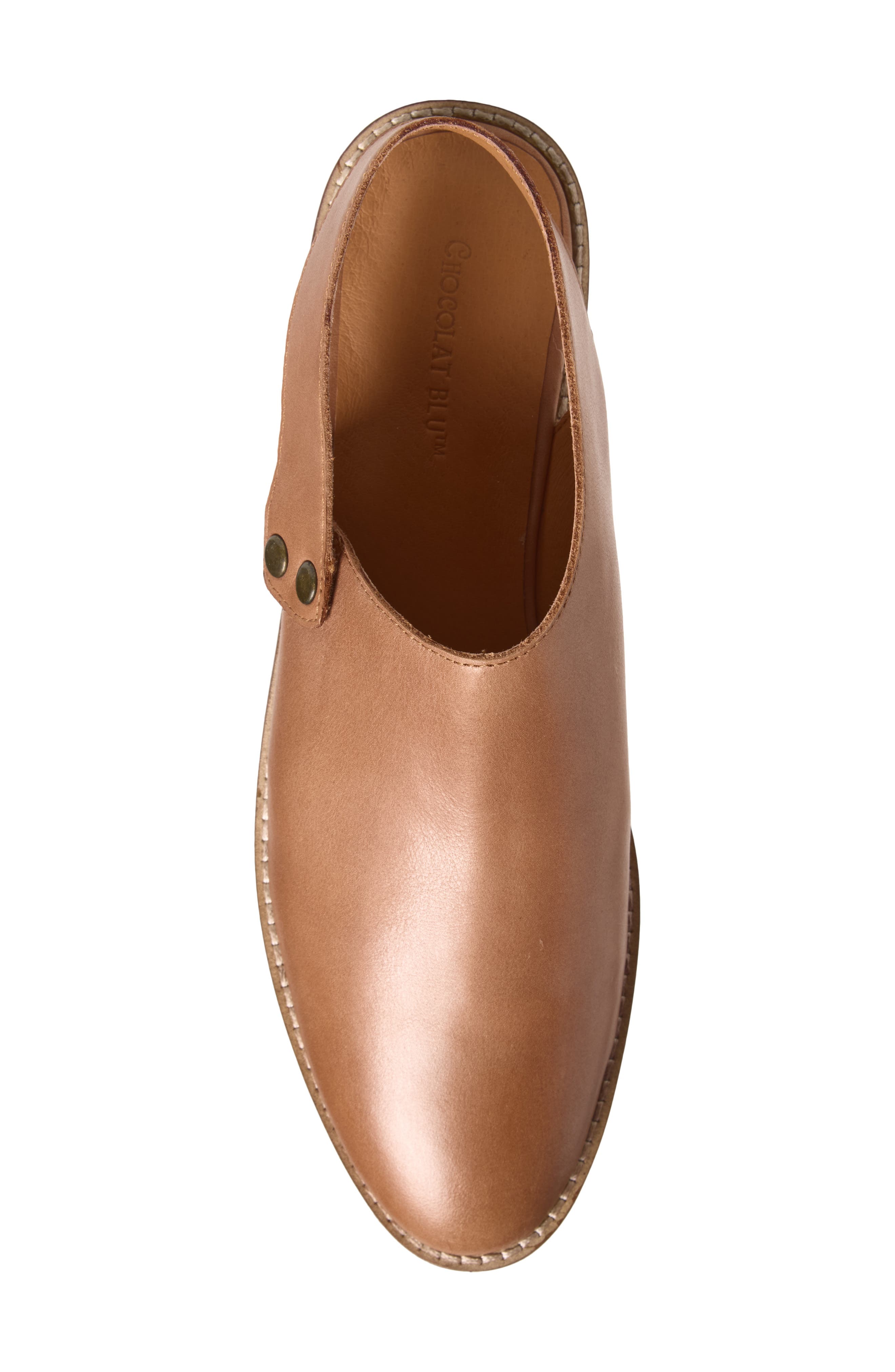 Kaan Leather Slingback Flat, Alternate, color, SADDLE LEATHER