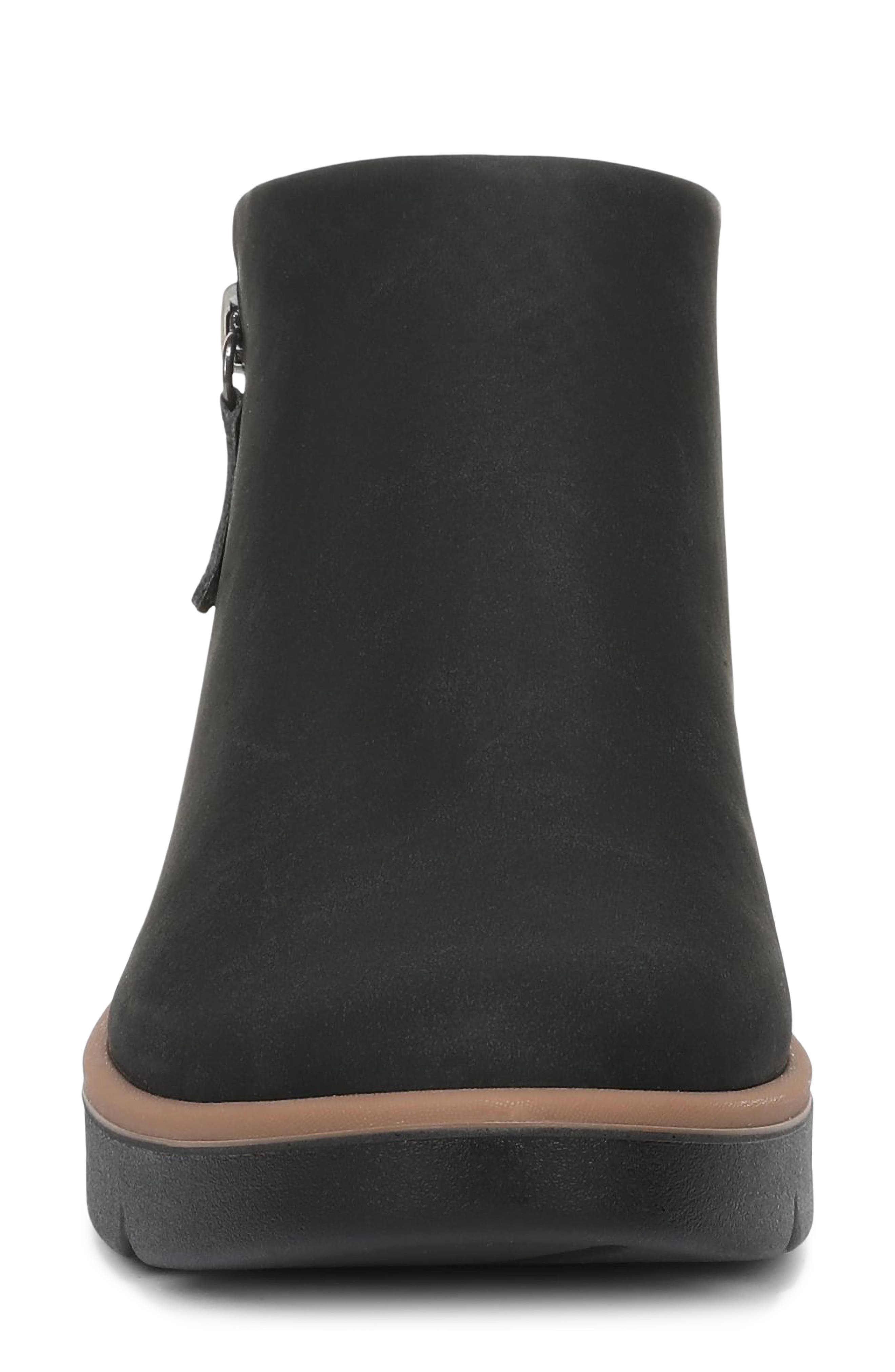 Lizzie Cloud Wedge Bootie, Alternate, color, BLACK FAUX LEATHER