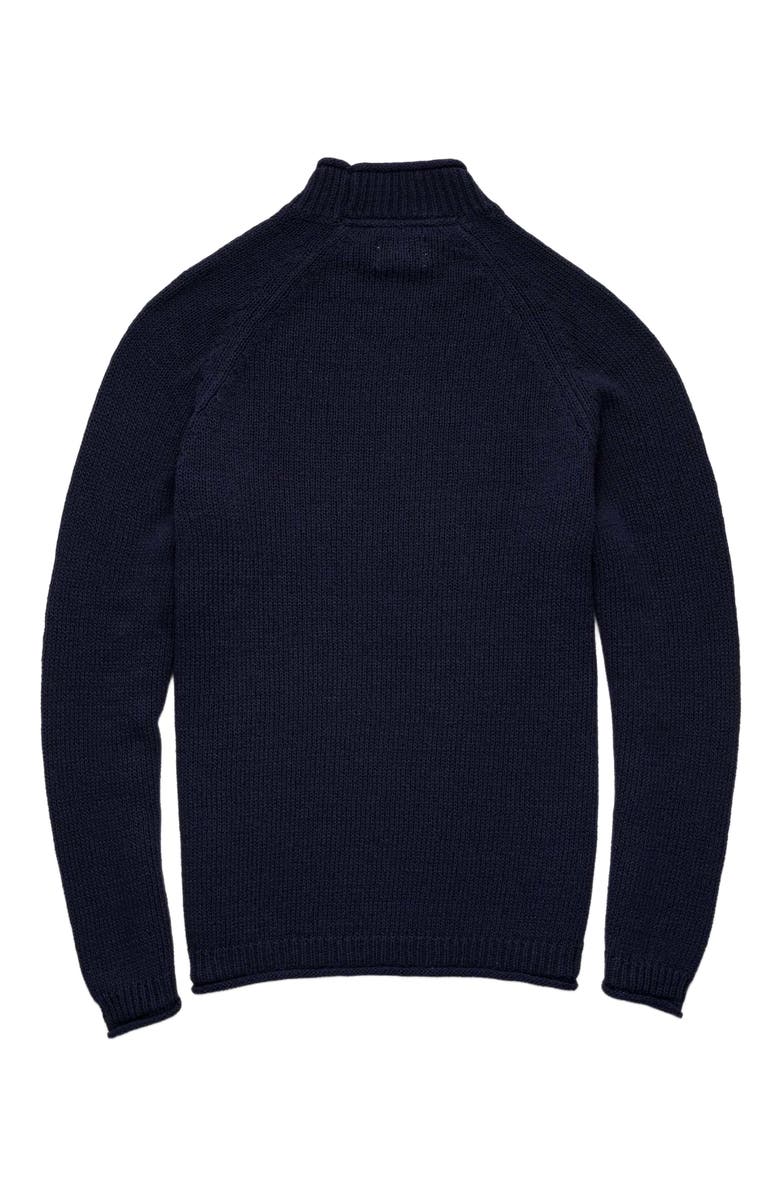 Surfside Supply Co. Stu Raglan Rollneck Sweater, Alternate, color, Navy