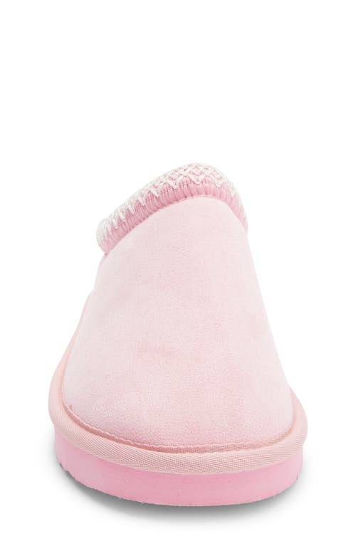 Steve Madden Kids'jordy Faux Shearling Lined Slipper In Pink