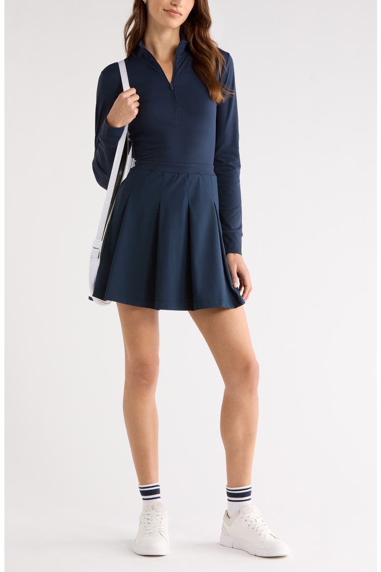 Peak Hybrid Long Sleeve Dress, Alternate, color, NAVY SAPPHIRE