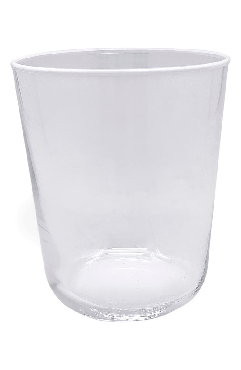 Mariposa Fine Line Set of 4 Double Old Fashioned Glasses, Main, color, White