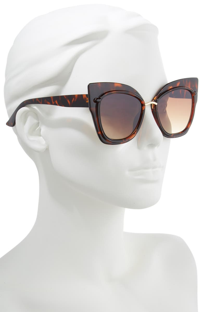 BP. 55mm Dual Oversized Cat Eye Sunglasses, Alternate, color,