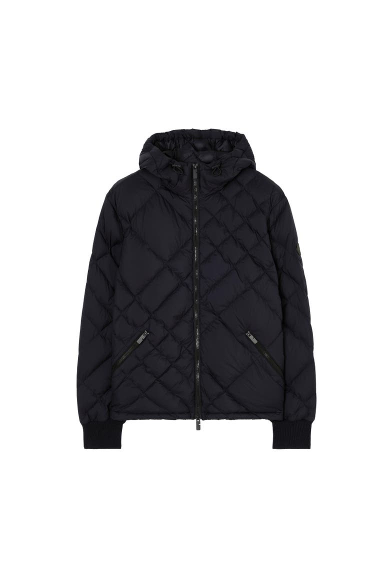 Check-stitch Nylon Doversgreen Puffer Jacket, Alternate, color, Navy
