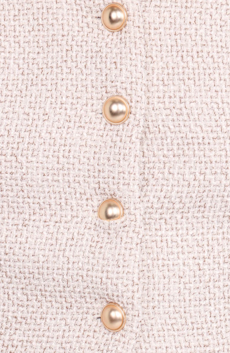 Petal & Pup Greta Tweed Vest & Pants Set, Alternate, color, White Brown Marl