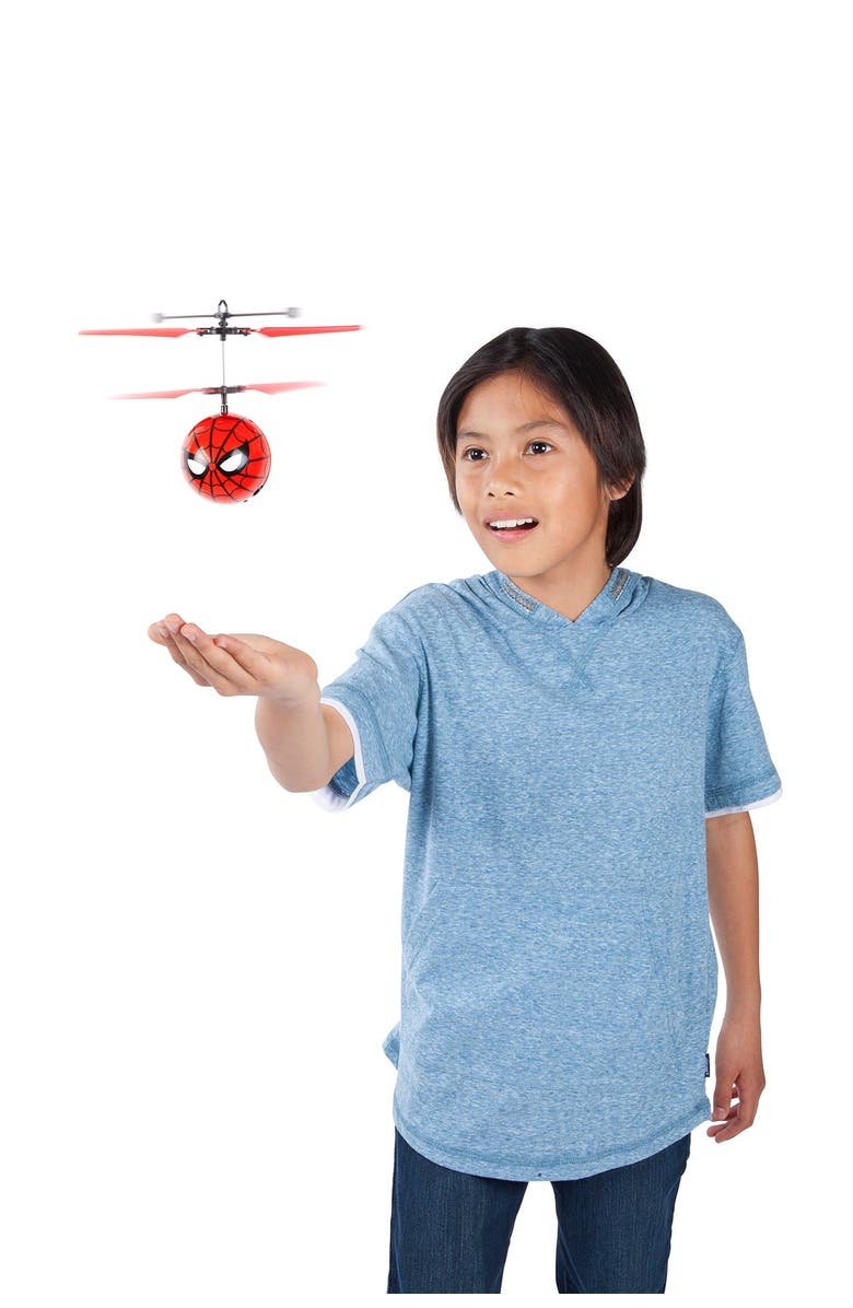 WORLD TECH TOYS Marvel Spider-Man Animated IR UFO Ball Helicopter, Alternate, color,