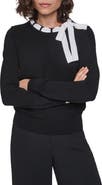 KARL LAGERFELD PARIS Bow Front Sweater