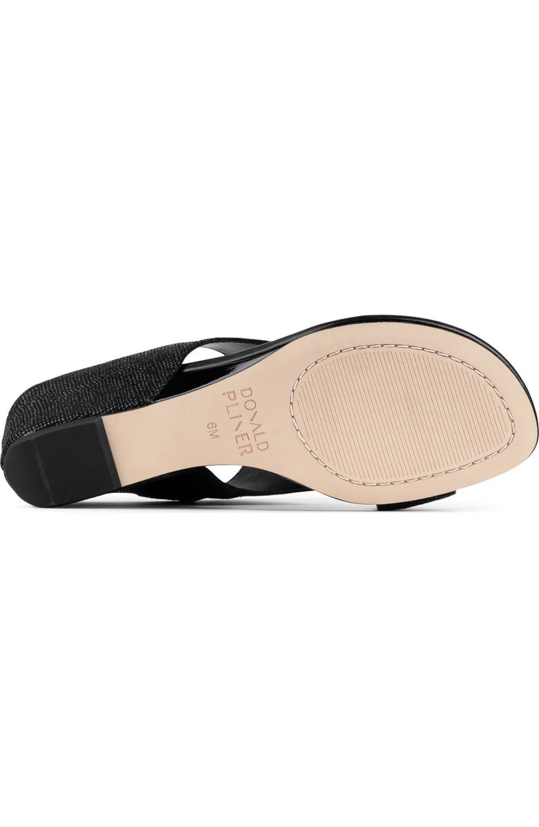Donald Pliner Toe Loop Wedge Sandal, Alternate, color, Black
