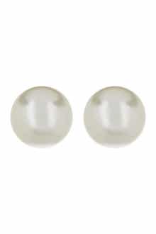 NORDSTROM RACK Sterling Silver Faux Pearl Stud Earrings