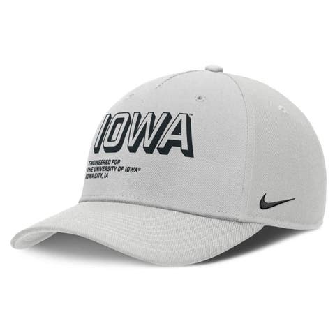Men's Nike Gray Iowa Hawkeyes 2025 Sideline Dust Pinched Rise Adjustable Hat